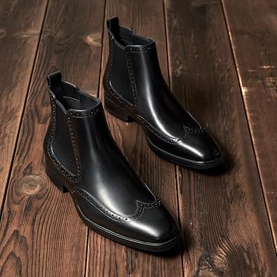 Men's Chelsea Boots Mens Genuine Leather Dress Boots