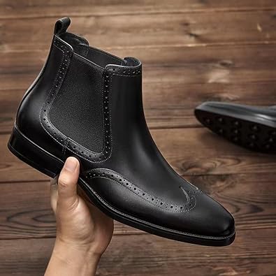 Men's Chelsea Boots Mens Genuine Leather Dress Boots