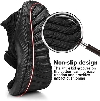 Mens Slip On Walking Shoes Lightweight Breathable Non Slip Running Shoes Comfortable Fashion Sneakers for Men