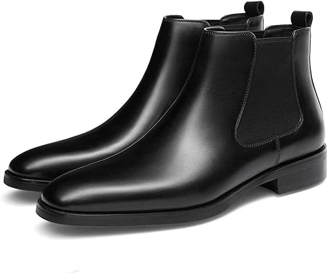 Mens Chelsea Boots Leather Dress Boots for Men