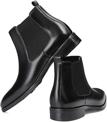 Mens Chelsea Boots Leather Dress Boots for Men